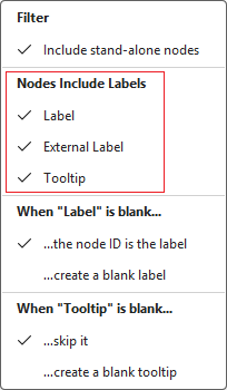 Options group on the Data ribbon tab.