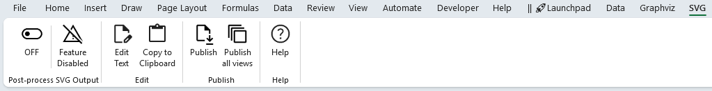 SVG ribbon tab on Windows.